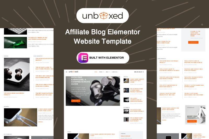 Affiliate Blog Elementor Website Template