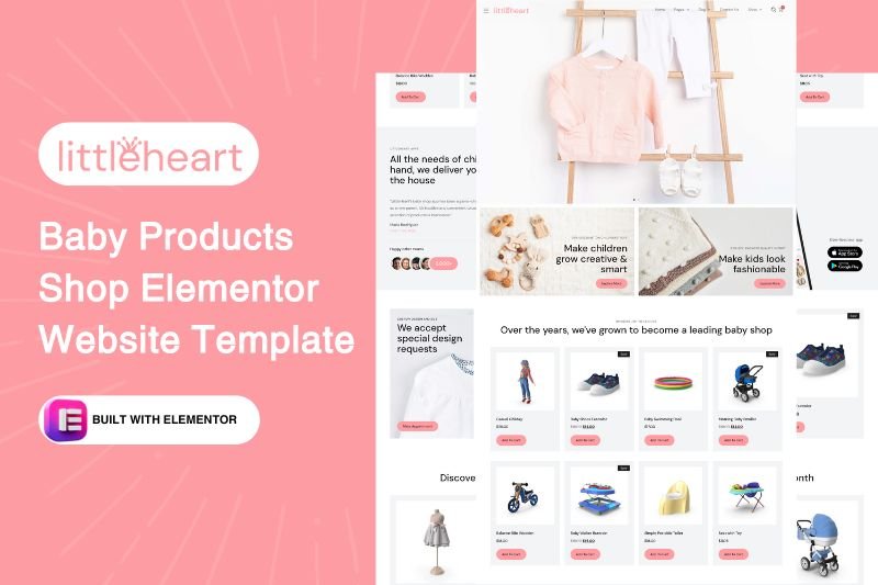 Baby Products Shop Elementor Website Template