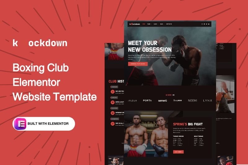 Boxing Club Elementor Website Template