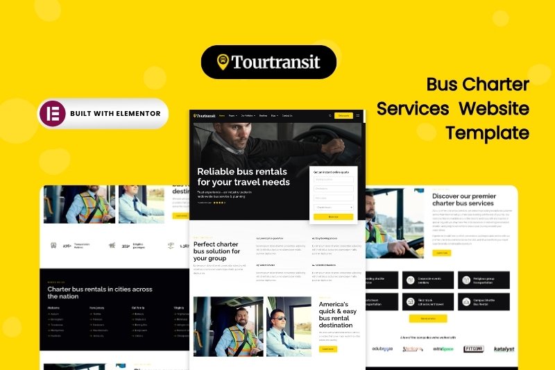 Bus Charter Elementor Website Template