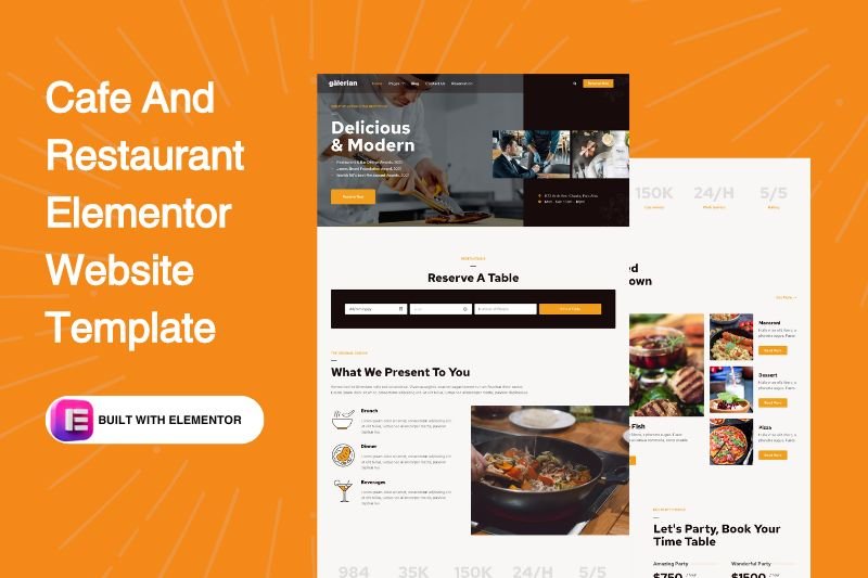Cafe and Restaurant Elementor Website Template