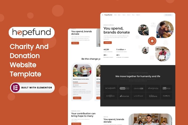 Charity And Donation elementor Website Template