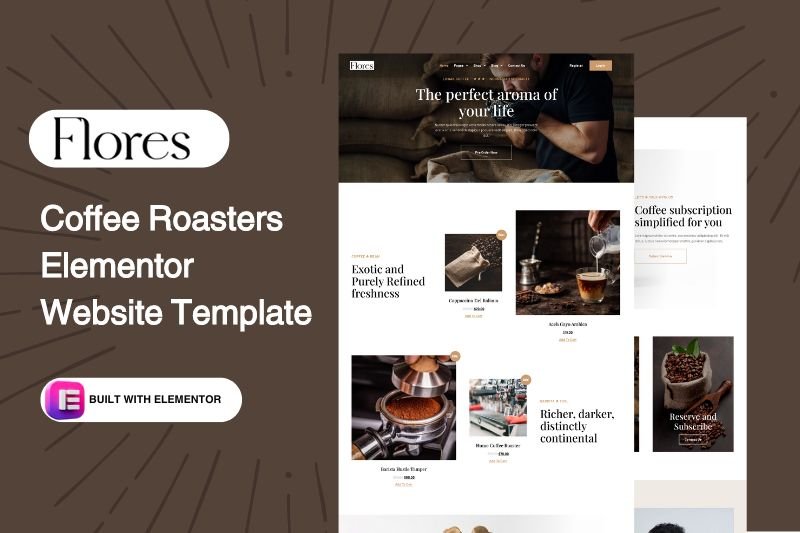 Coffee Roasters Elementor Website Template