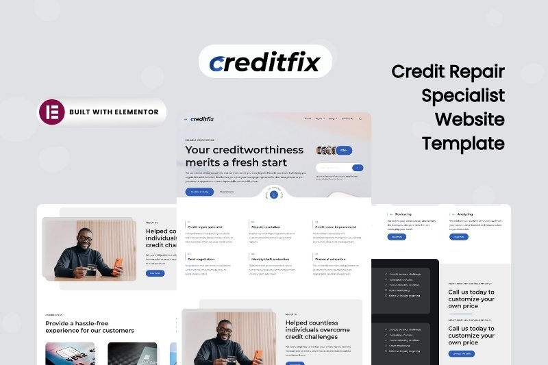 Credit Repair Specialist Elementor Website Template