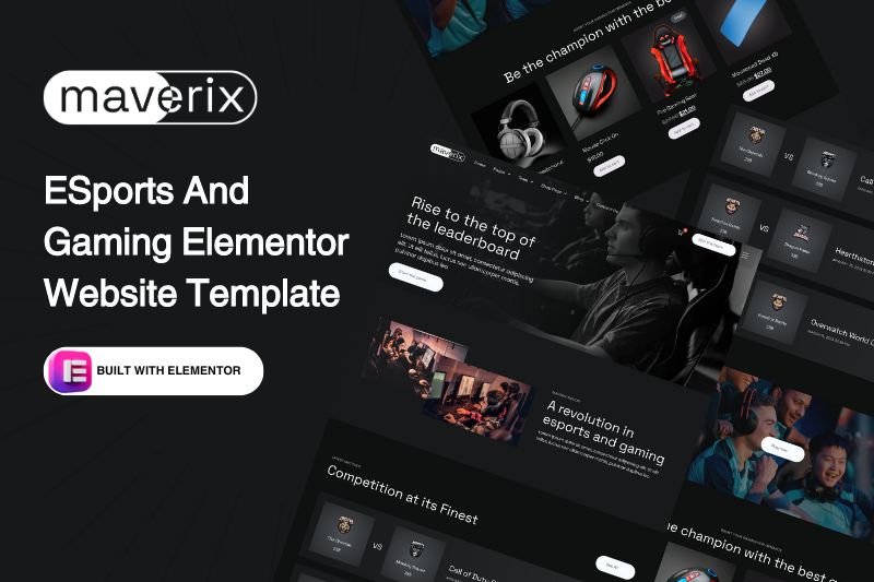 ESports And Gaming Elementor Website Template
