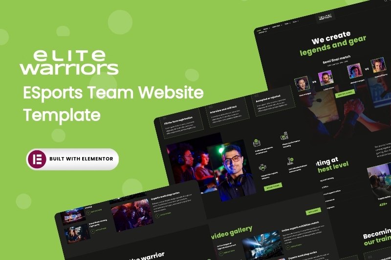 ESports Team Elementor Website Template