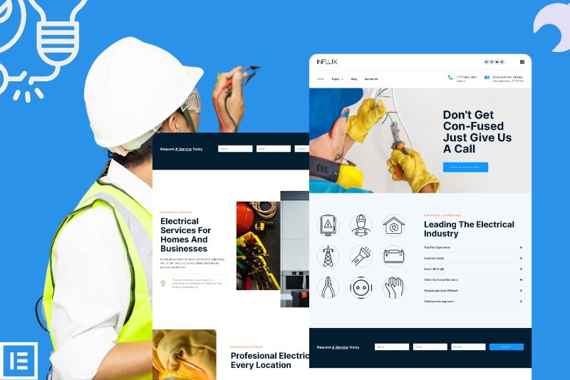 Electrical services elementor website template