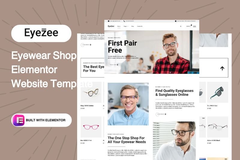 Eyewear Shop Elementor Website Template