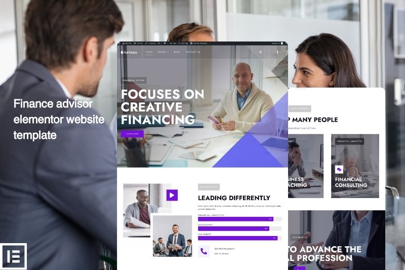 Finance consulting elementor website template