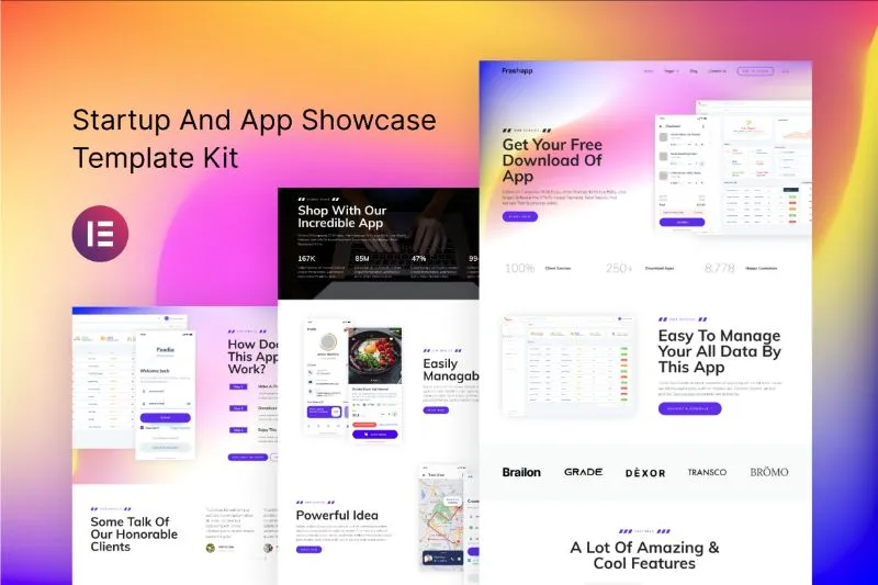App Showcase Elementor Website Template