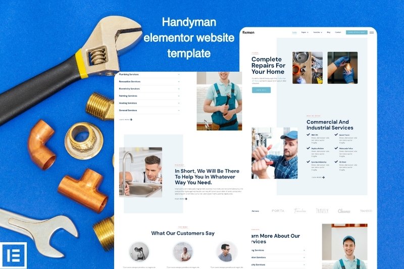 Handyman elementor website template