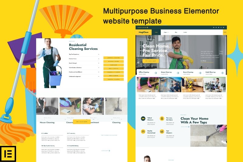 Cleaning Services Elementor website template
