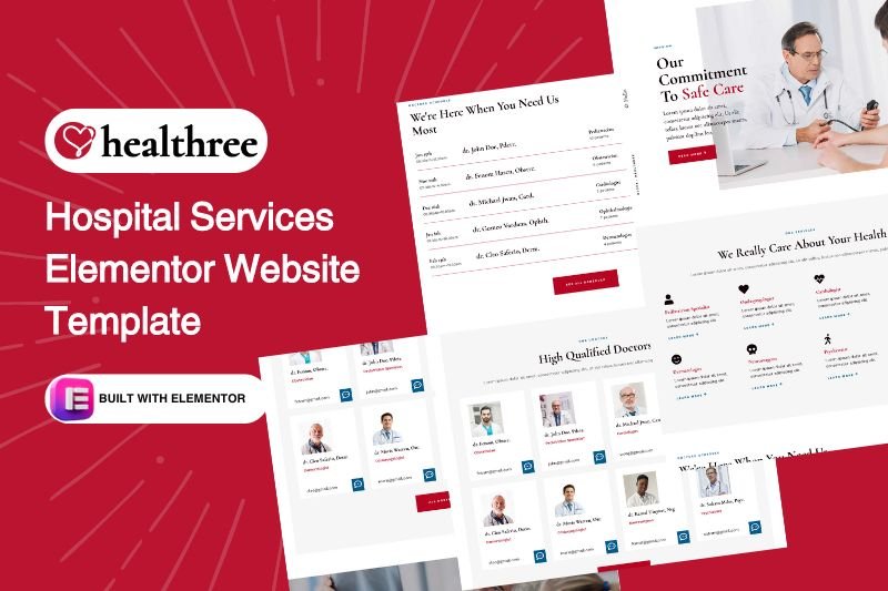Hospital Services Elementor Website Template