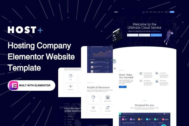 Hosting Company Elementor Website Template