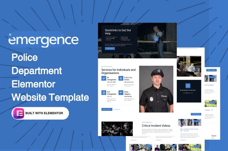 Police Department Elementor Website Template