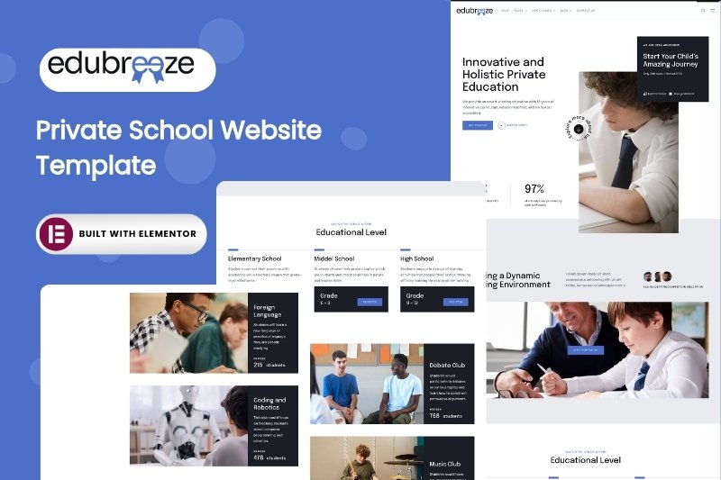 Private School Elementor Website Template
