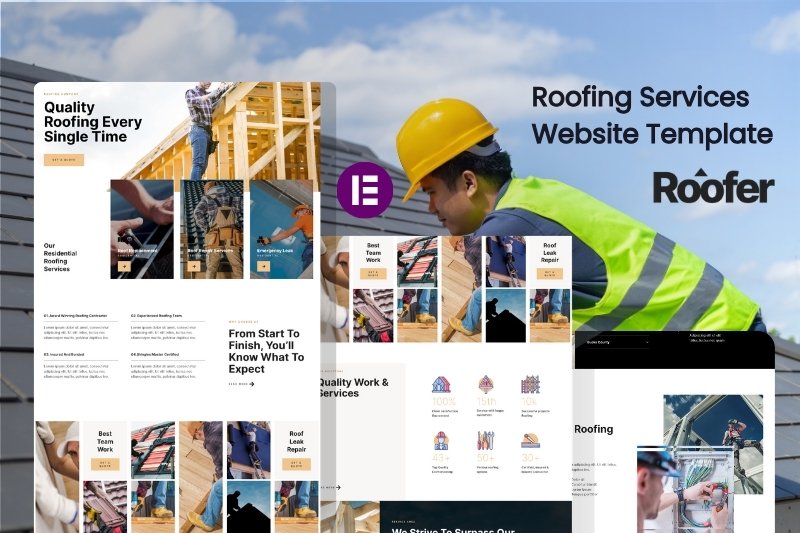 Roofing Services elementor Website Template