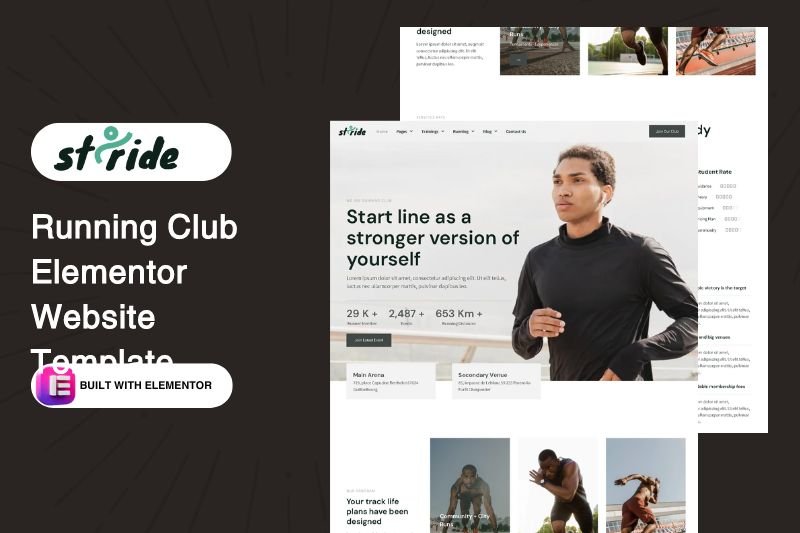 Running Club Elementor Website Template