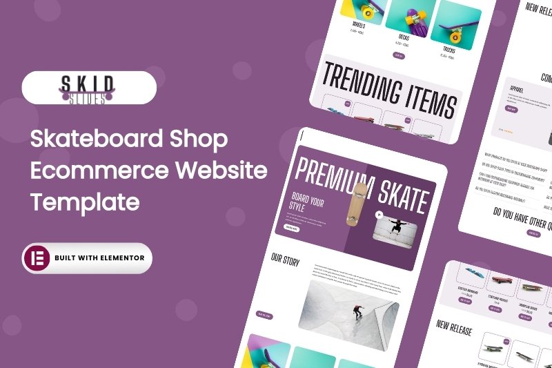 Skateboard Shop Elementor Website Template