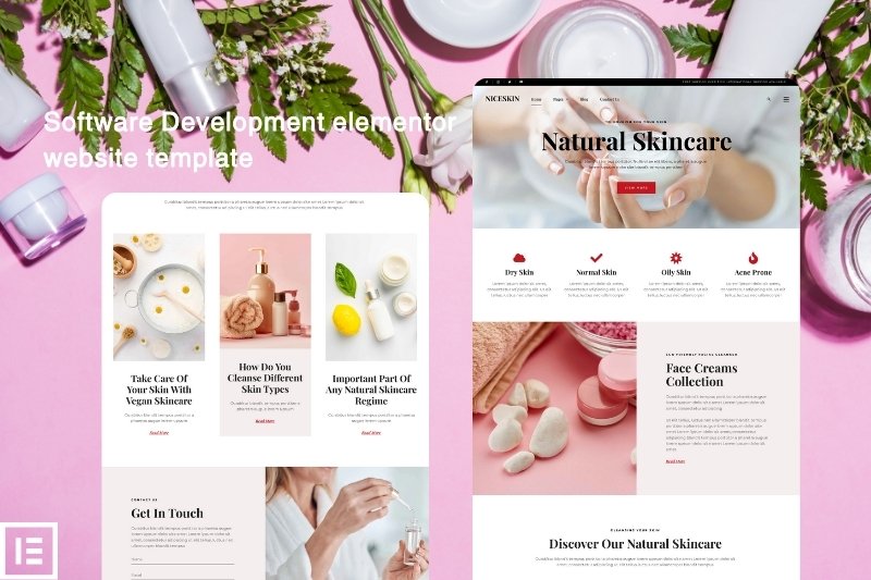 Skincare shop elementor website template