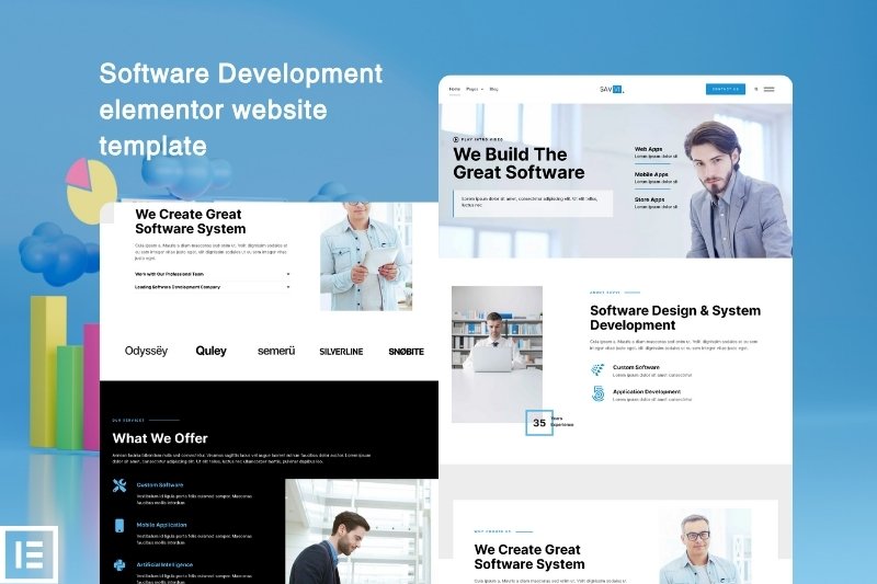 Software Development elementor website template
