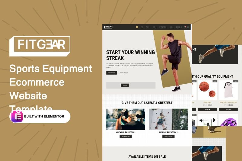 Sports Equipment Ecommerce Website Template