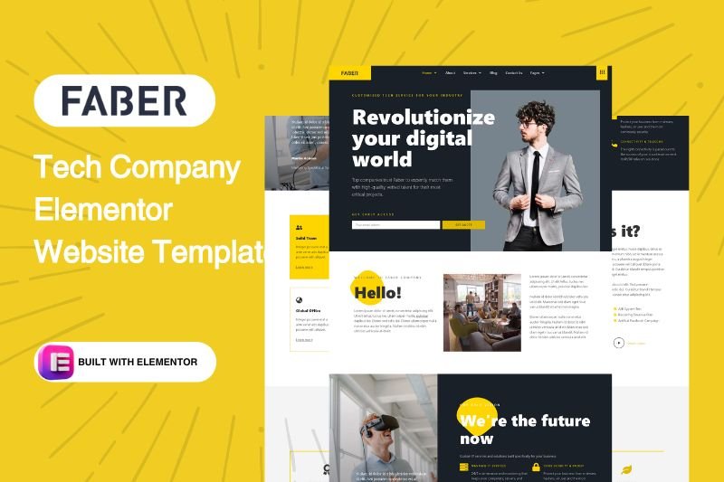Tech Company Elementor Website Template