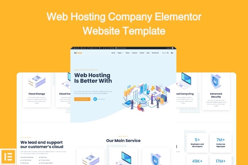 Web hosting company website template
