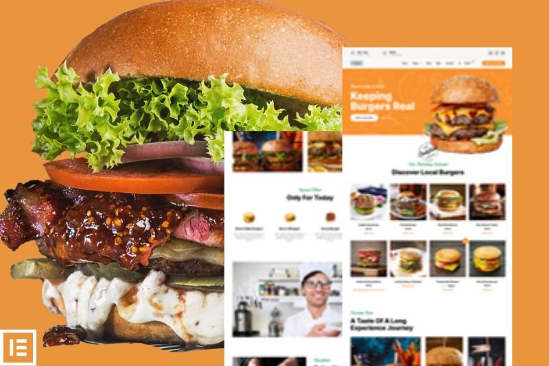 burger restaurant elementor website template