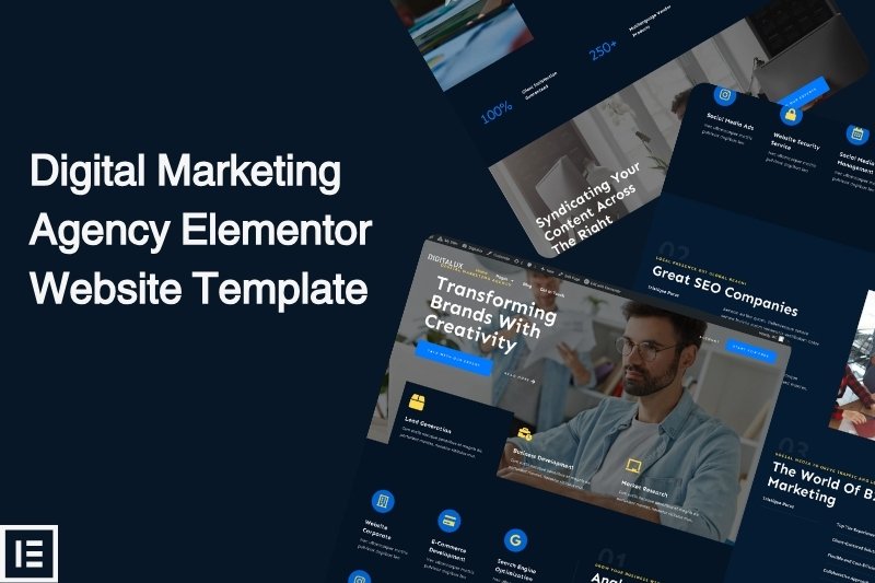 digital marketing agency elementor website template