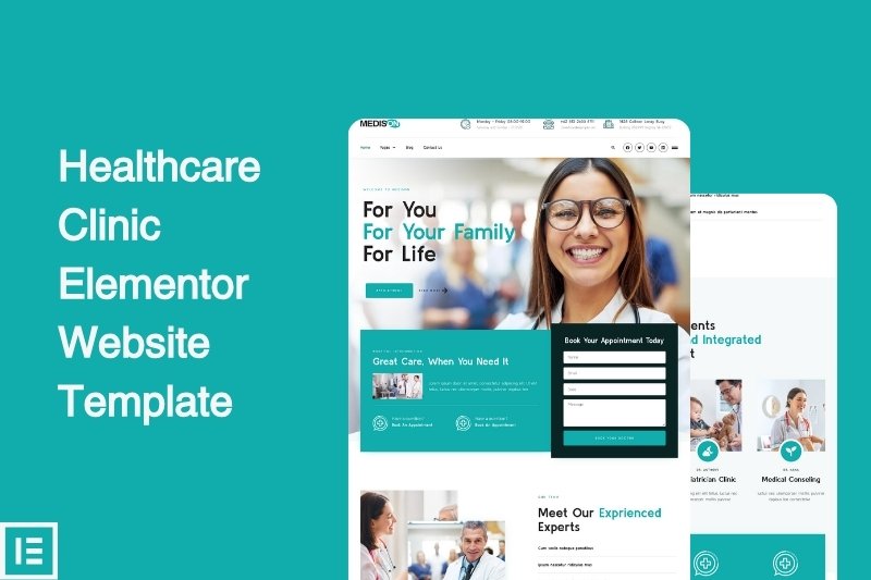 healthcare clinic elementor website template