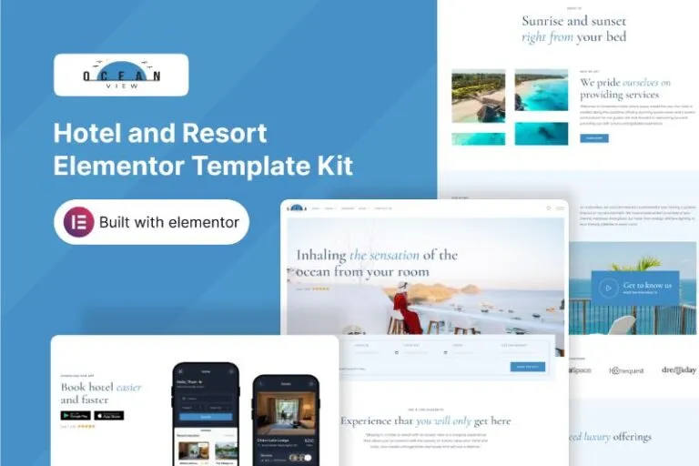 hotel and resort elementor website template