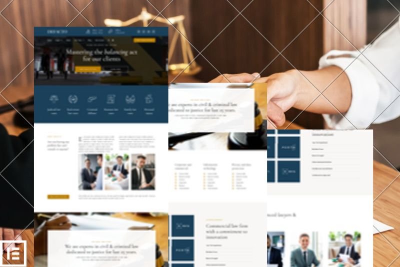 law services elementor website template