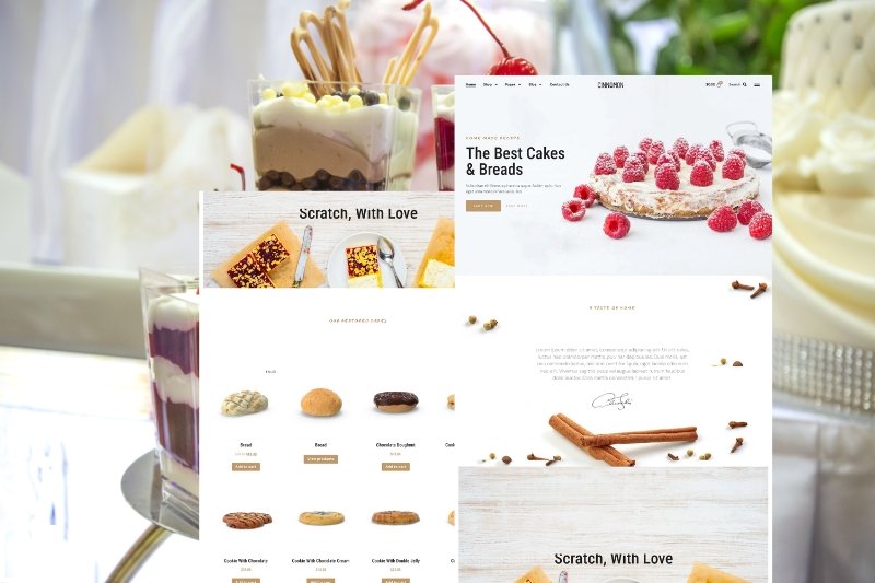pastry shop woocommerce website template