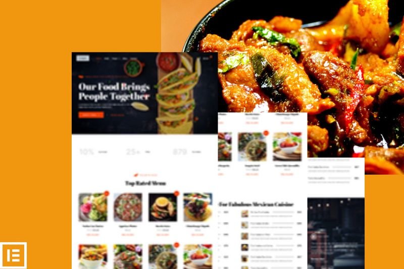elementor restaurant website template