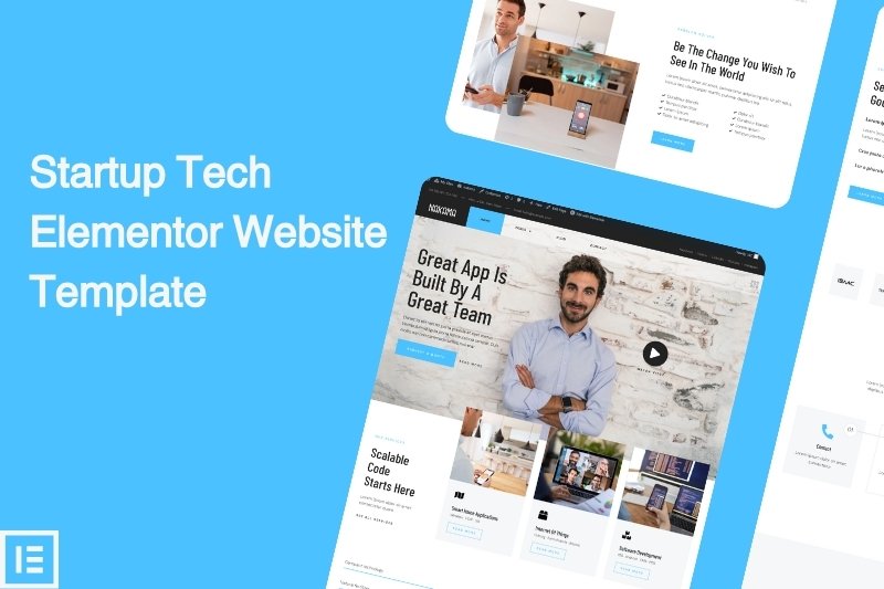 startup tech elementor website template