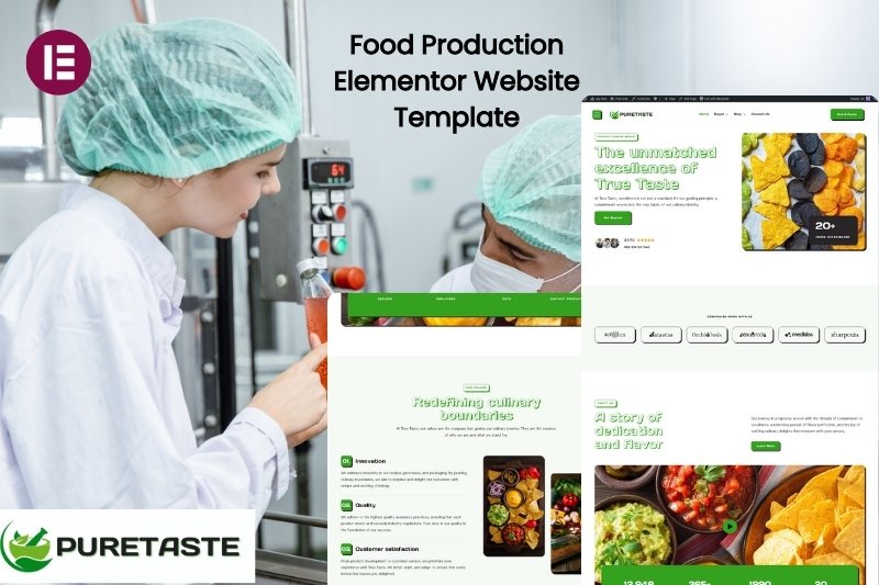 Food Production Elementor Website Template