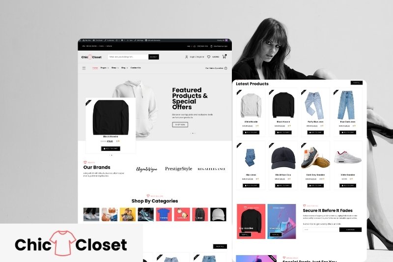 fashion store ecommerce elementor website template