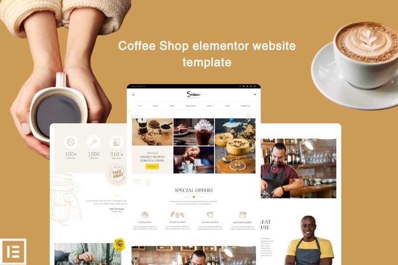 Coffee Shop elementor website template