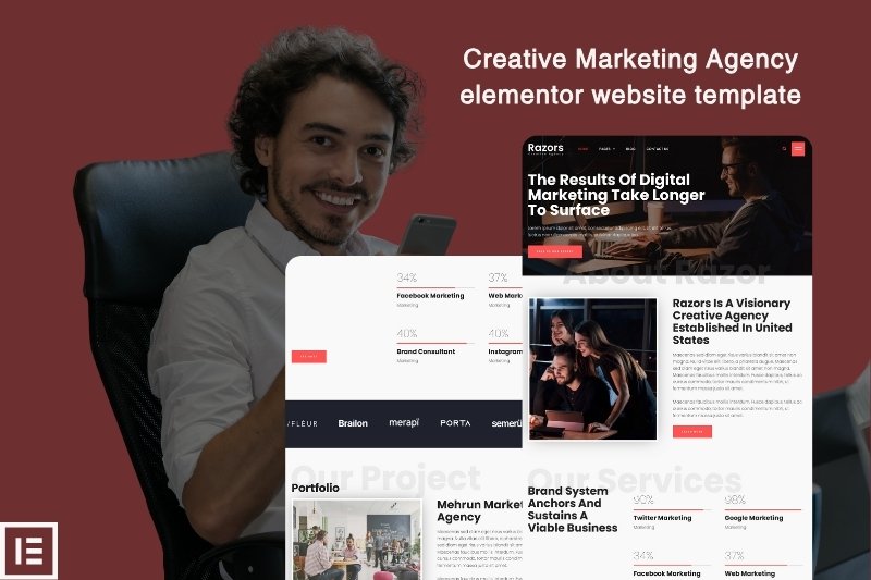 Creative Marketing Agency elementor website template