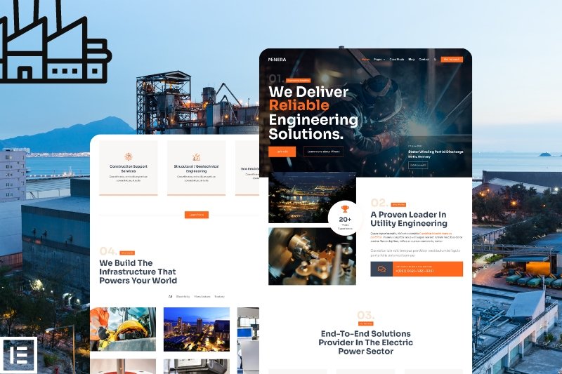Engineering services elementor website template