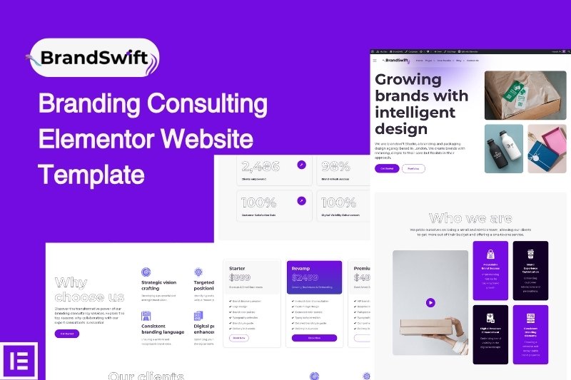 brand consulting elementor website template