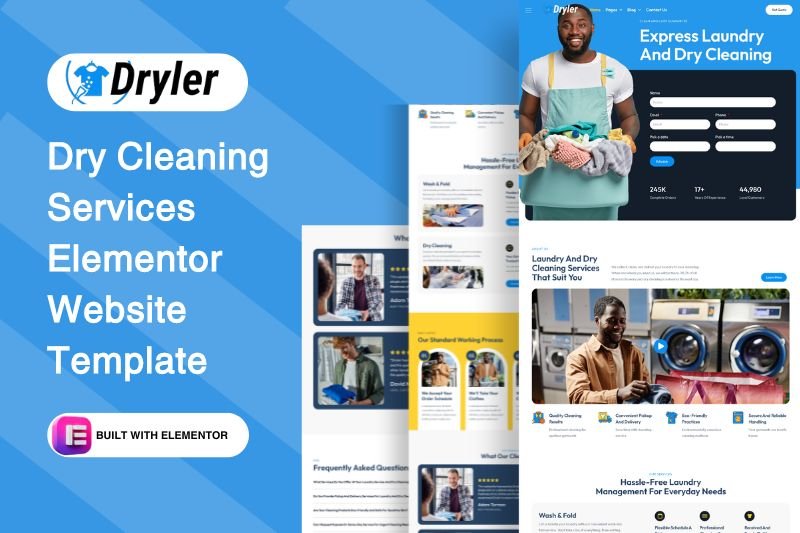 Dry Cleaning Services Elementor Website Template