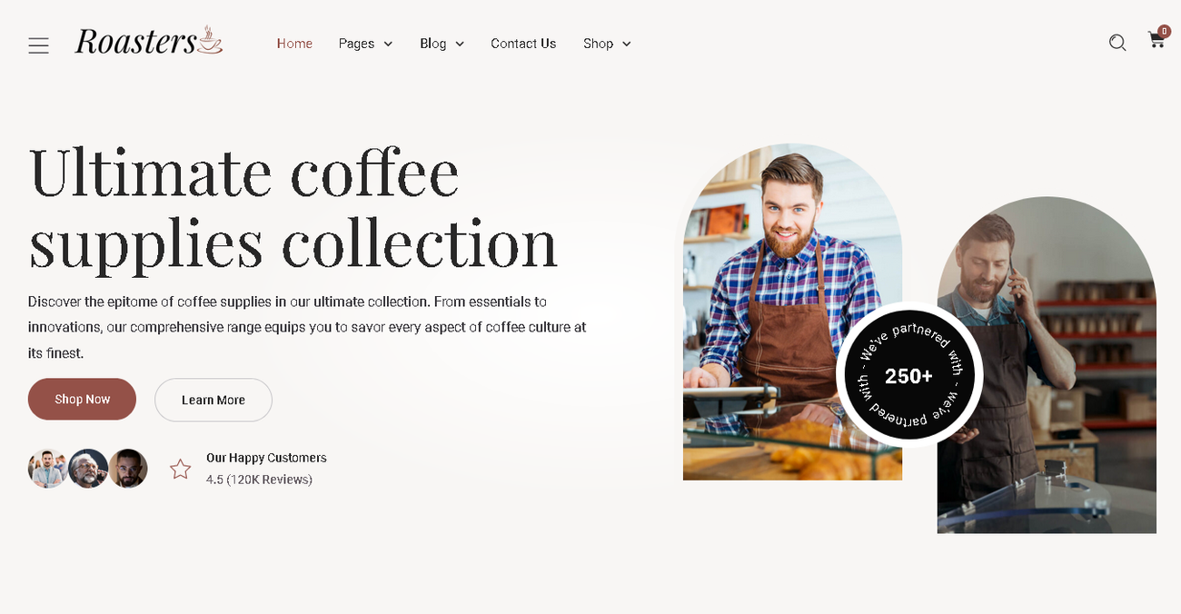 Cafe and Coffee Shop website template