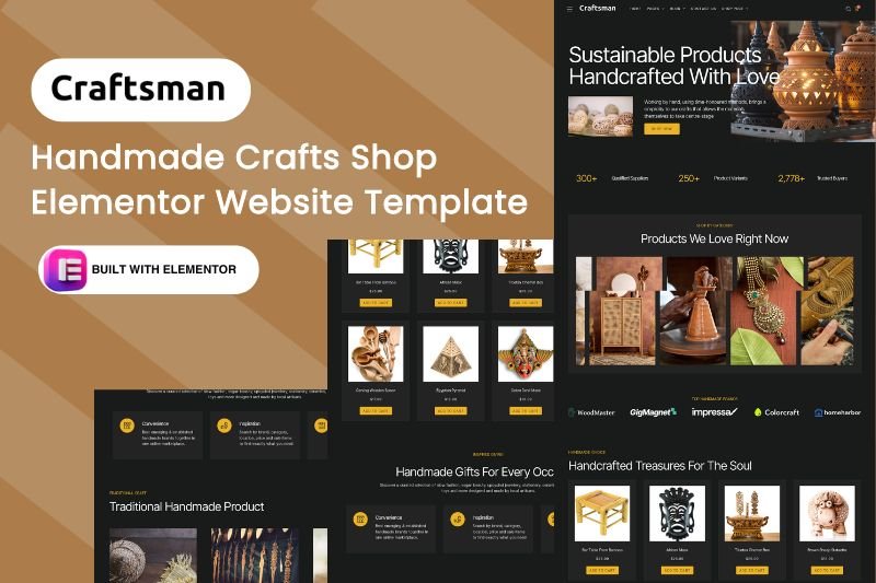 Handmade Crafts Shop Elementor Website Template