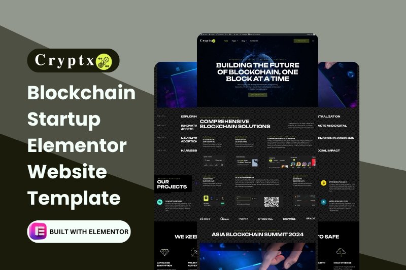 Blockchain Startup Elementor website template