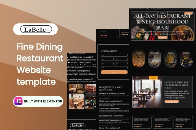 Fine Dining Restaurant Website template