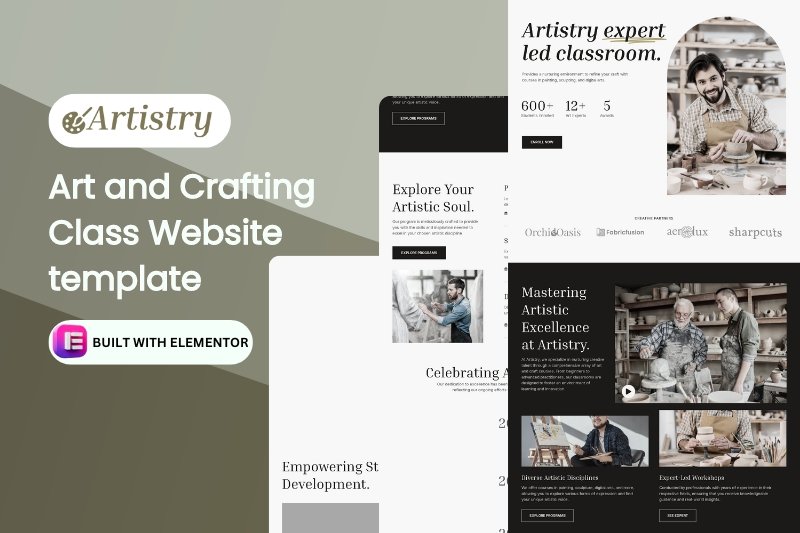 Art and Crafting Class Website template