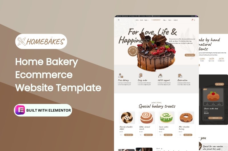 Home Bakery Ecommerce Website Template